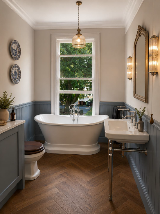Finished contemporary bathroom after refurbishment