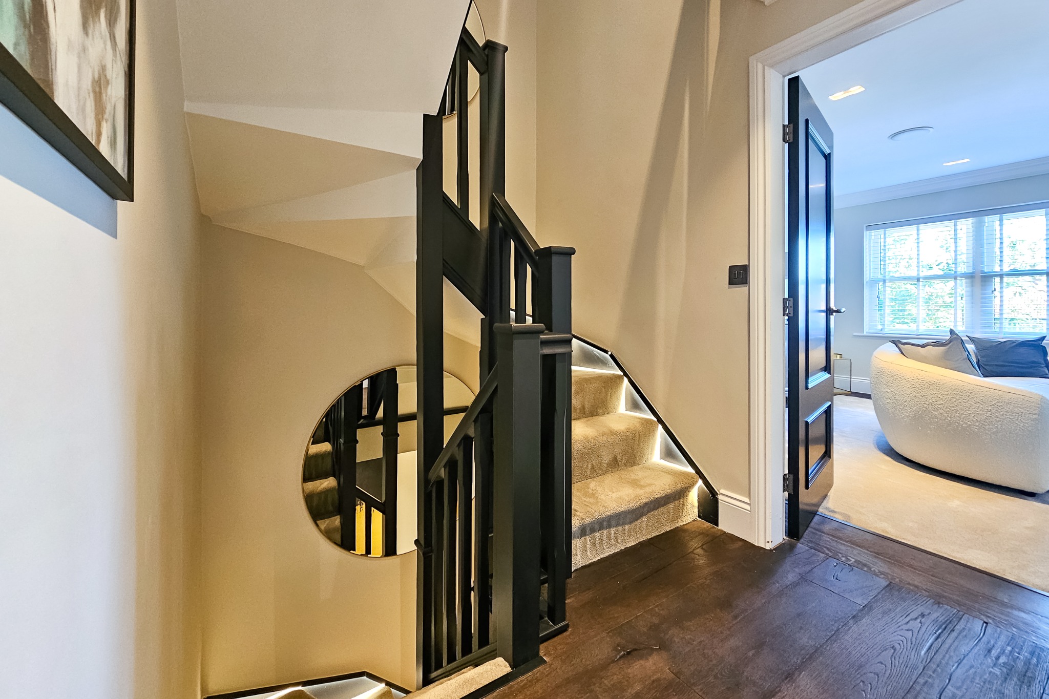 Completed hallway and staircase refurbishment